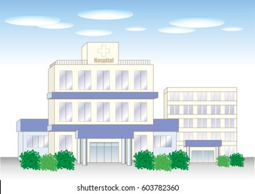 Hospital building / vector image background