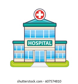 Hospital building vector isolated.