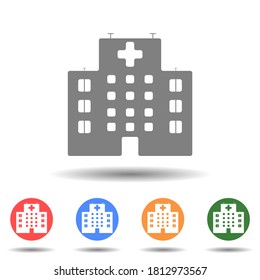Hospital building vector with isolated background