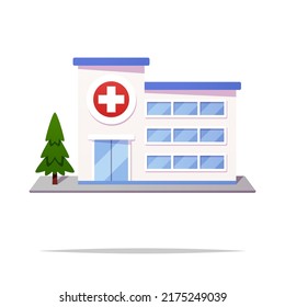 Hospital building vector isolated illustration