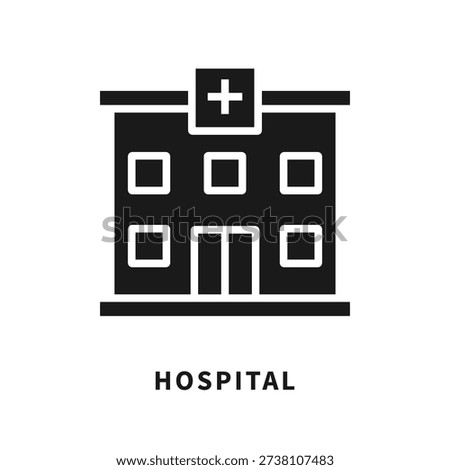 hospital building vector outlined icon