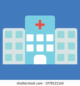 Hospital building vector symbol. Medical hospital icon