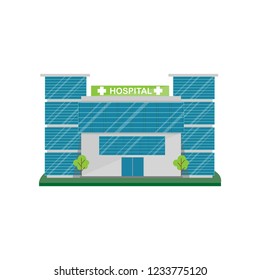 Hospital building.Vector illustration.