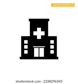 Hospital buldings glyph icon vector design illustration