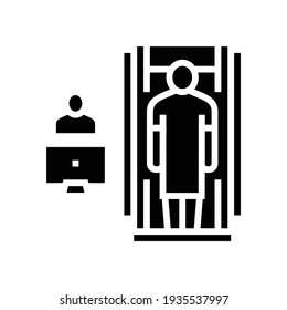 hospital cabinet radiology glyph icon vector. hospital cabinet radiology sign. isolated contour symbol black illustration