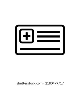 Hospital Card Icon Vector Illustration Logo Template For Many Purpose. Isolated On White Background.