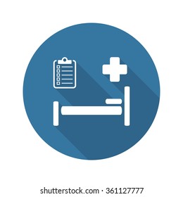 Hospital Care and Medical Services Icon. Flat Design. Isolated.