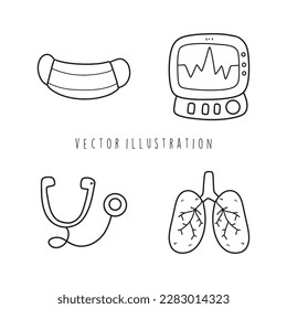 hospital cartoon outline vector illustration