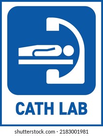 Hospital Catheterization Laboratory Sign Vector