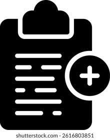 Hospital Checkup Glyph Vector Icon Design