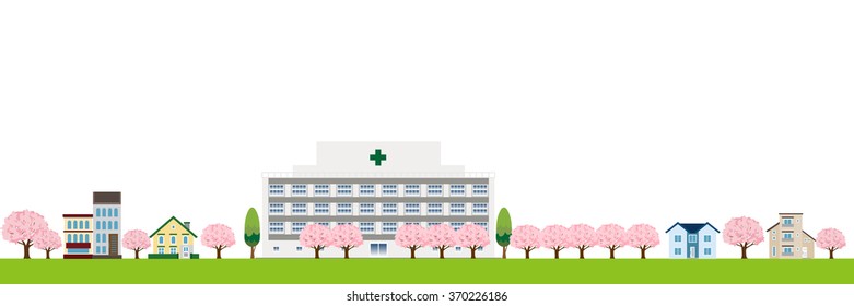 Hospital Cherry Spring background