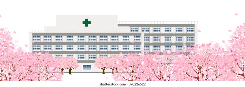 Hospital Cherry Spring background
