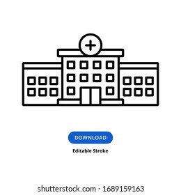 Hospital, Clinic Building Icon Vector Illustration. Architecture Concept. Medical Hospital Line Icon On White Background.
Modern, Simple Flat Vector Illustration For Web Site Or Mobile App