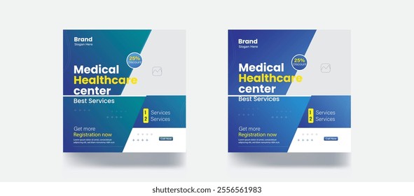 Hospital clinic or doctor banner hospital post banner template