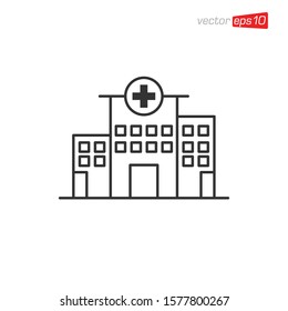 Hospital or Clinic Icon Design Vector