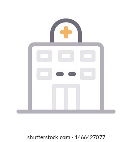 hospital colour line vector icon
