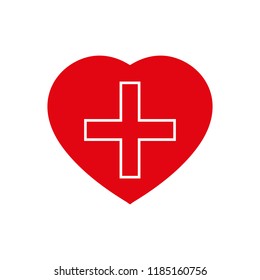 hospital cross medicine vector icon. eps 10