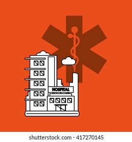 Hospital design. Healthy center. emergency concept
