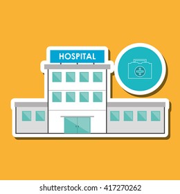Hospital design. Healthy center. emergency concept