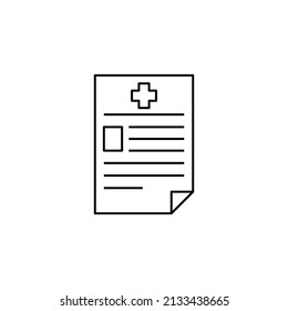 ilustración de diseño de icono de documento de hospital