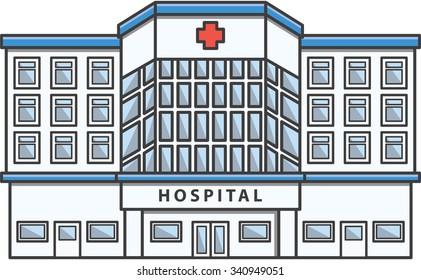 Hospital Doodle Illustration cartoon
