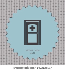 Hospital door, vector design element