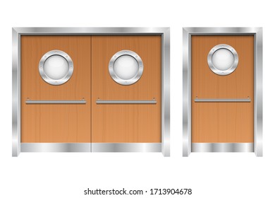 Hospital Double Doors Vector Design Illustration Isolated On White Background