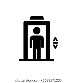 Krankenhaus Aufzug Symbol Symbol Symbol für vertikale medizinische Transport