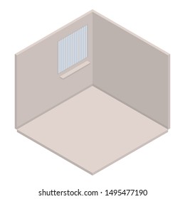 Hospital empty room icon. Isometric of hospital empty room vector icon for web design isolated on white background