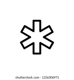 hospital ems outline icon on transparent background