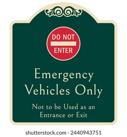 Hospital entrance sign and labels
