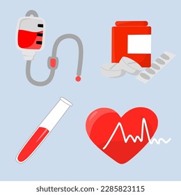 equipo hospitalario múltiples ilustración de diseño vectorial adecuada para el tema de la salud, hospital, pegatina médica, plantilla, símbolo