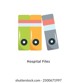 Vector de archivos de hospital Icono plano Ilustración de diseño Símbolo sobre fondo blanco EPS 10 Archivo