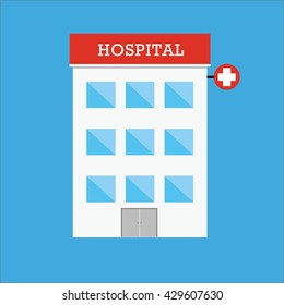 hospital , flat design