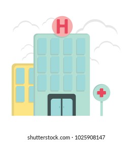 hospital flat icon