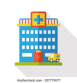 hospital flat icon