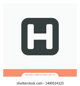 Hospital Flat Icon Vector Illustration