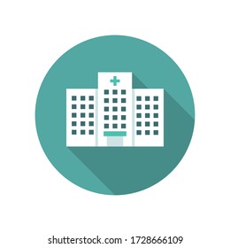 hospital flat icon, vector illustration