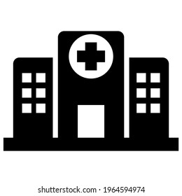 Hospital flat icon vector illustration design