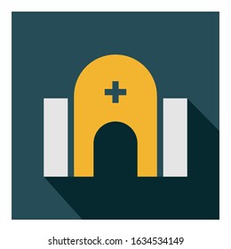 Hospital flat icon vector - ui icon vector