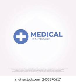 diseño de logotipo plano de hospital. más Plantillas para medicina