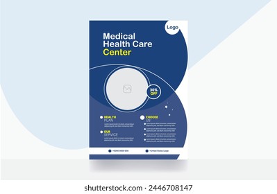 Hospital flyer dental banner design healthcare template