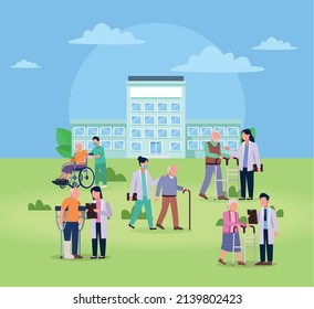 hospital with geriatrics services characters