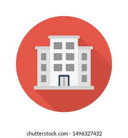 hospital glyph flat vector icon
