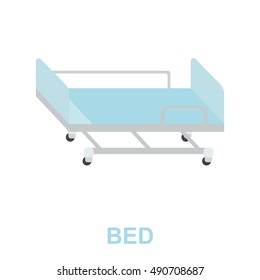 Hospital gurney icon cartoon. Single medicine icon from the big medical, healthcare set.