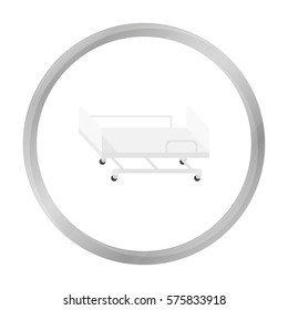Hospital gurney icon monochrome. Single medicine icon from the big medical, healthcare monochrome.