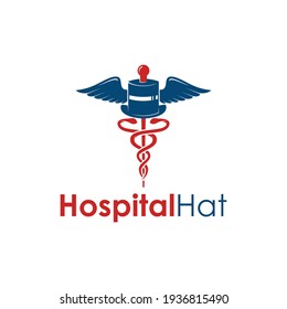 Hospital hat logo design concept