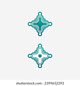 hospital and health care logo design vector cross logo design graphic