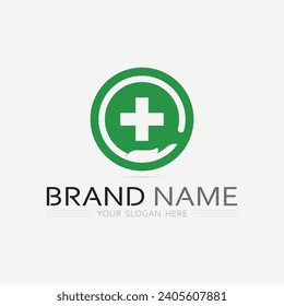 hospital and health care logo design vector cross logo design graphic