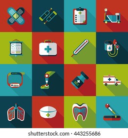 Hospital and health icons set